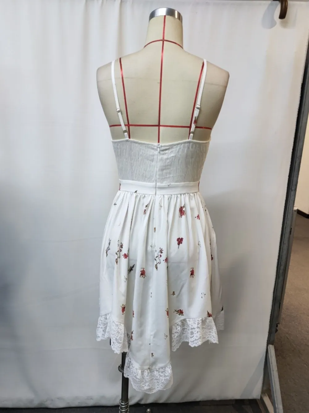Floral Printed Lace Dress Casual