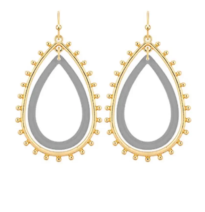 Metal Acetate Double Earrings