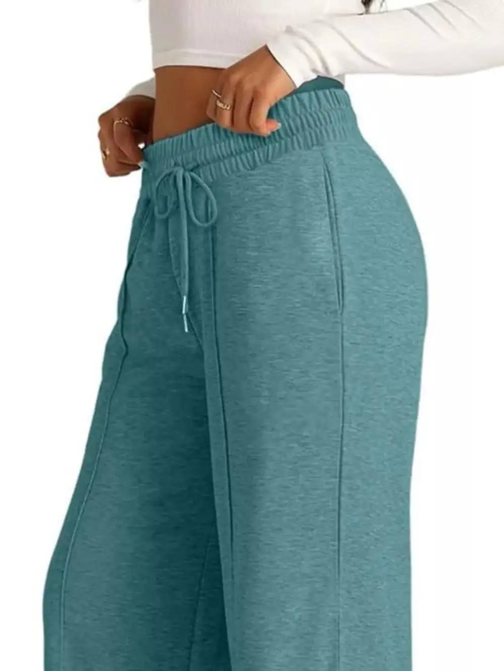 Easygoing Wide Leg Drawstring Pants