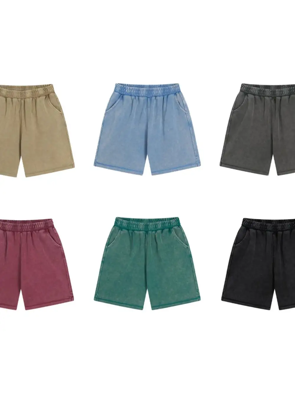 Cotton Blend Easy Waist Casual Shorts