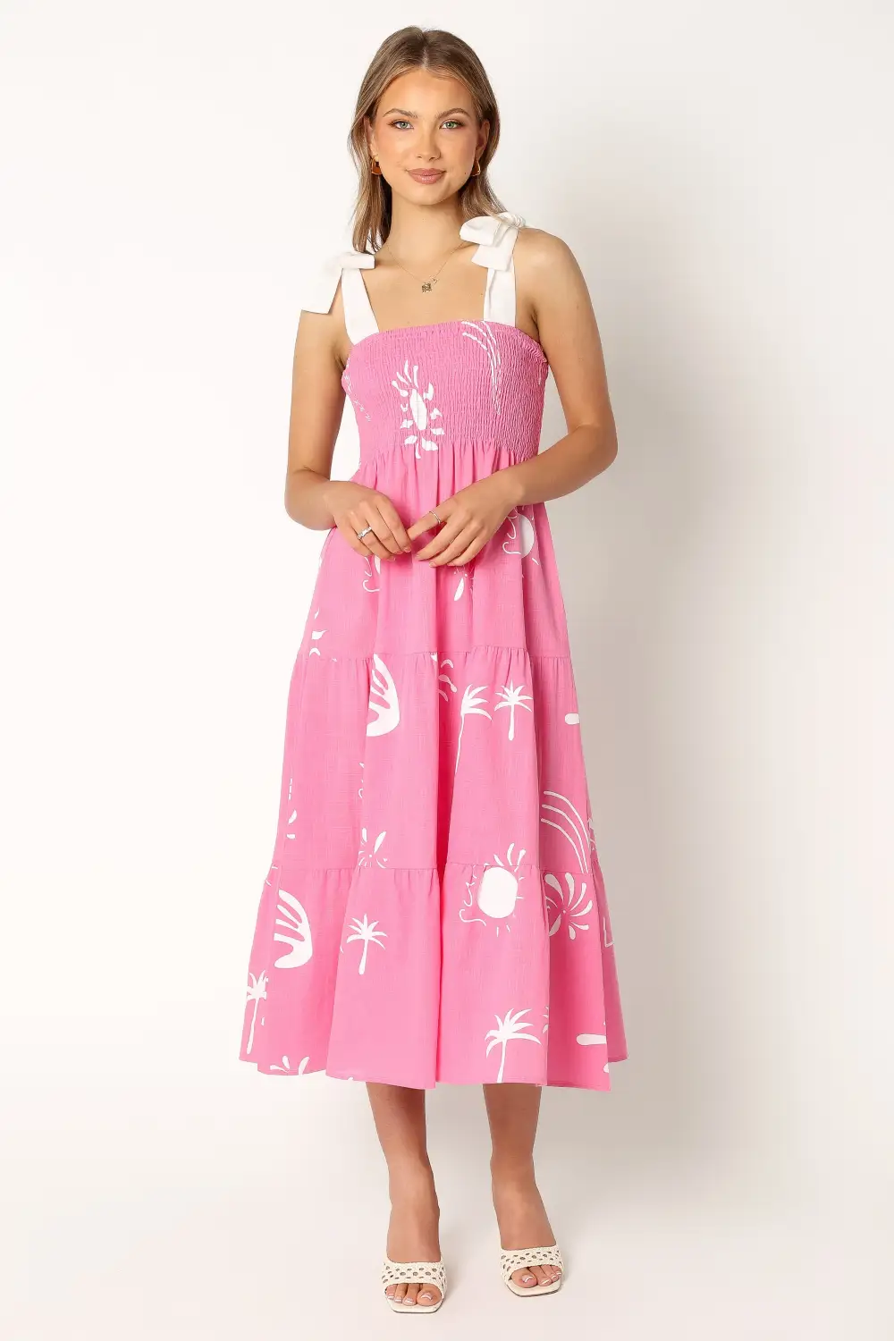 Sarelle Midi Dress - Hot Pink