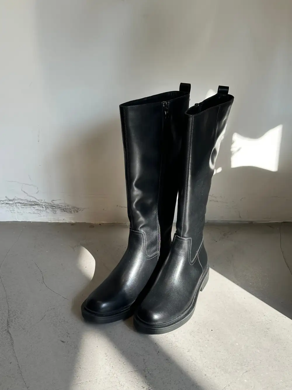Calf Leather Daily Knee High Boots