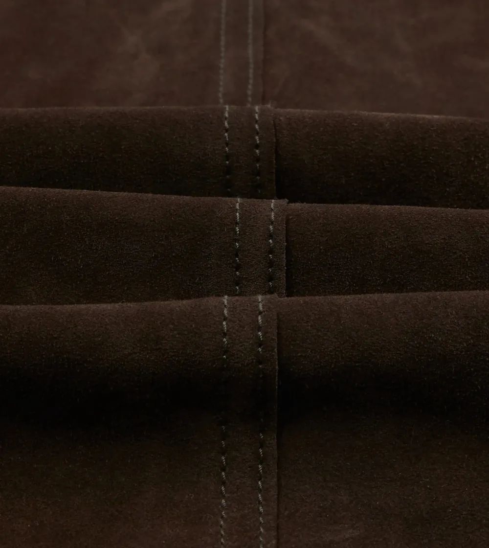 Chocolate Brown Corduroy Button Front Jacket