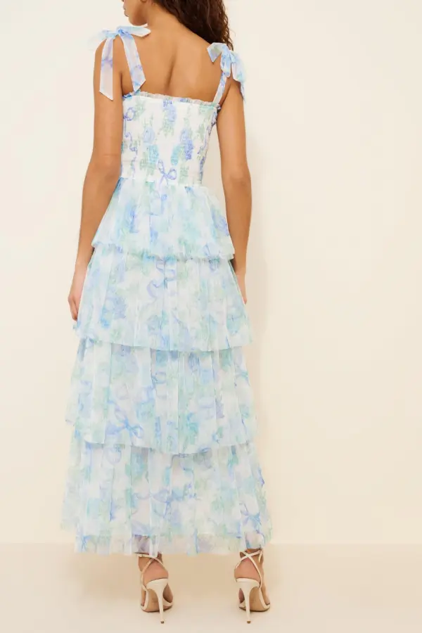 Slit Tiered Maxi Dress
