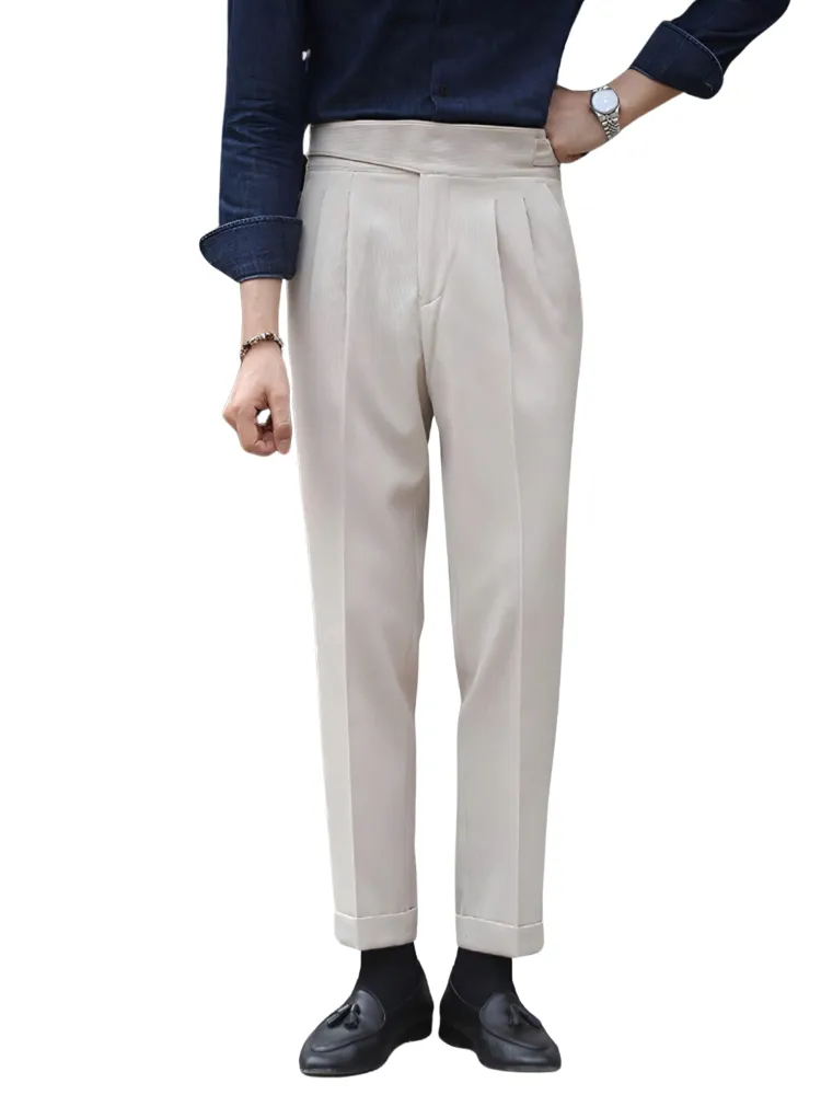 Double Pleat Corduroy Trousers