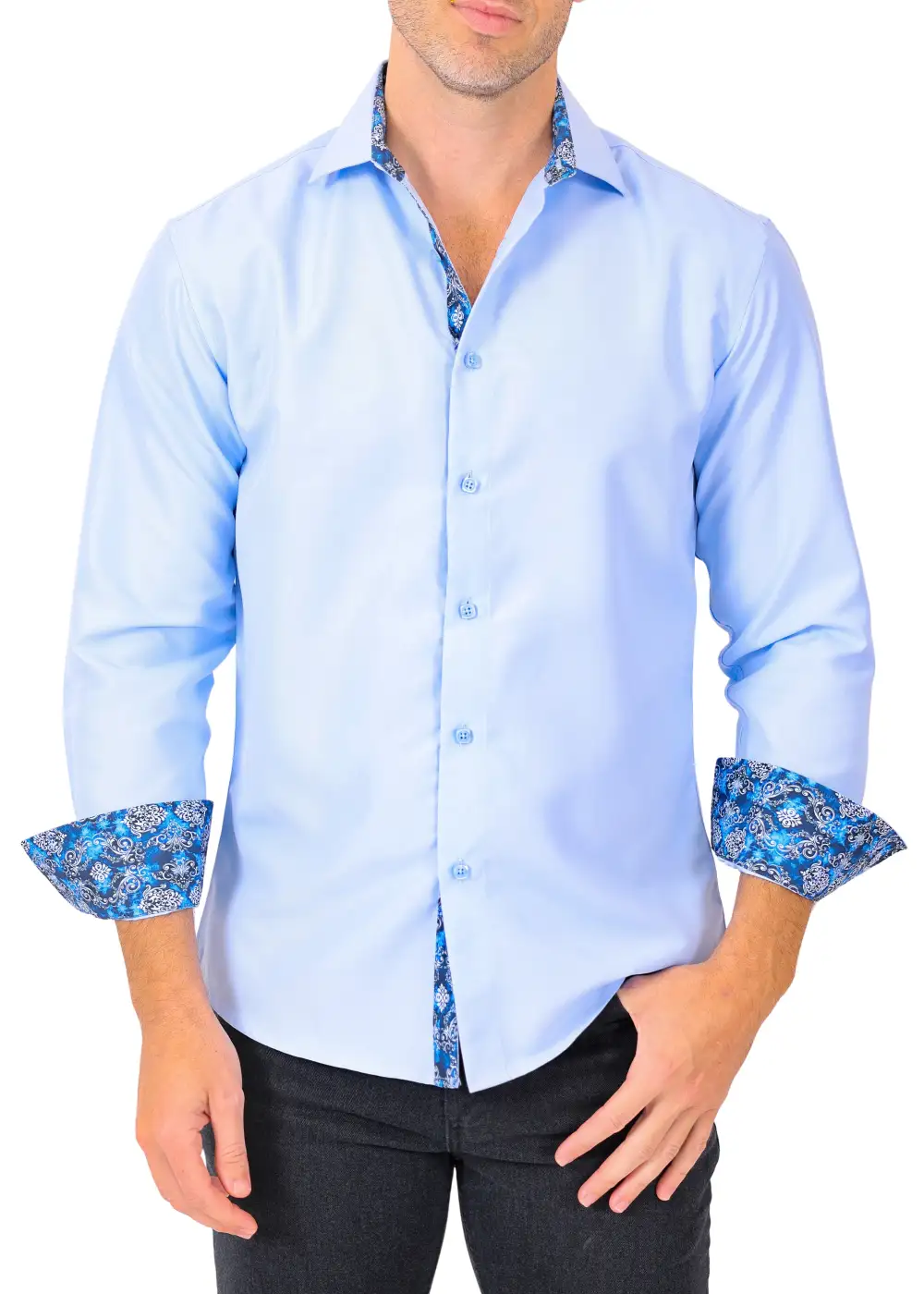 Abstract Button Up Dress Shirt