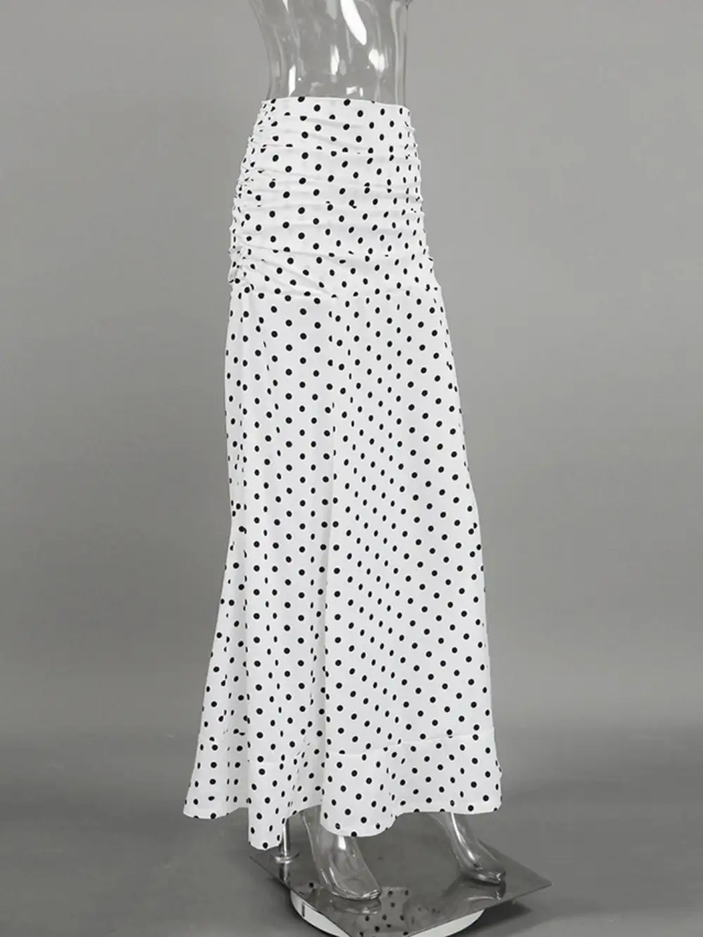 Ruffle Trim Polka Skirt