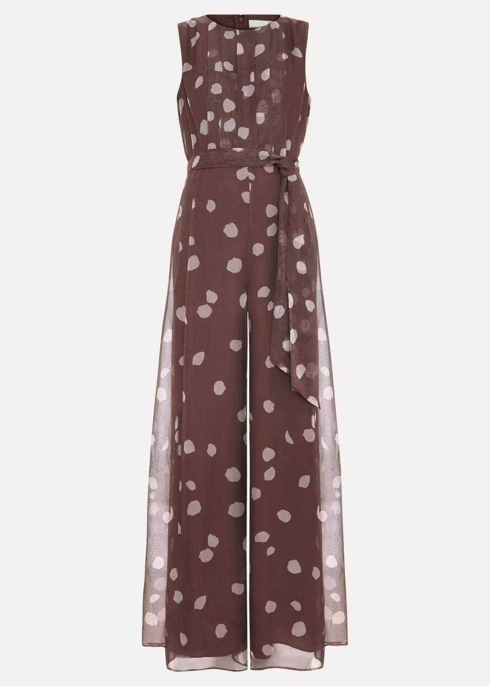 Casual Polka Dot Round Neck Sleeveless Dress