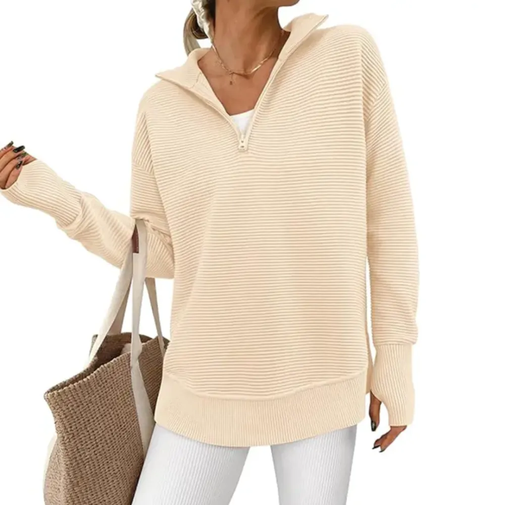 Quarter Zip Zip Neck Pullover
