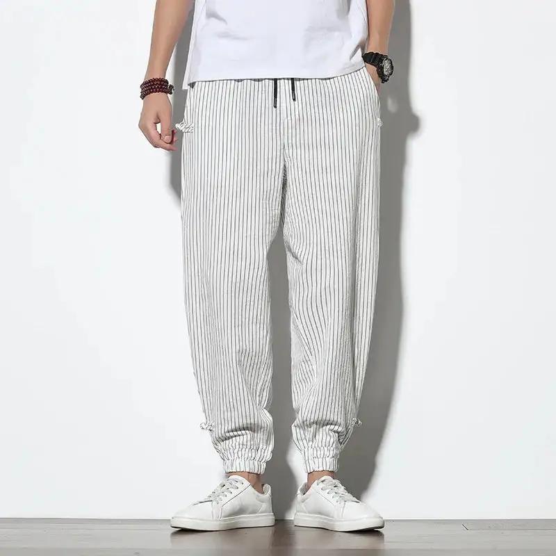 Men's Striped Tapered Jogger Pants