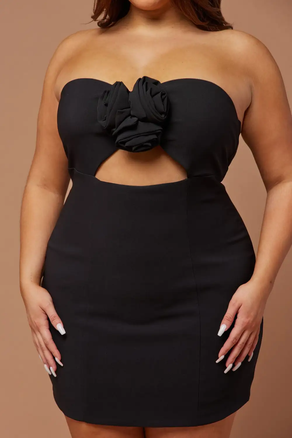 Sophia Grace Rose Mini Dress - Black