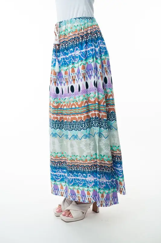 Tassel Printed Skirt