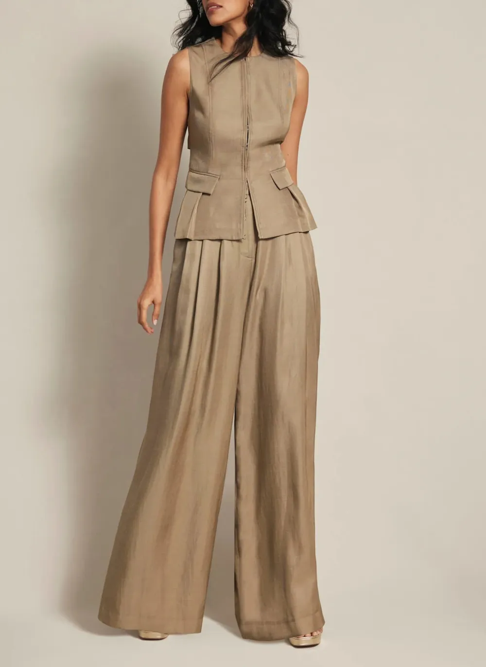 Casual StyleCrew Neck Waistcoat