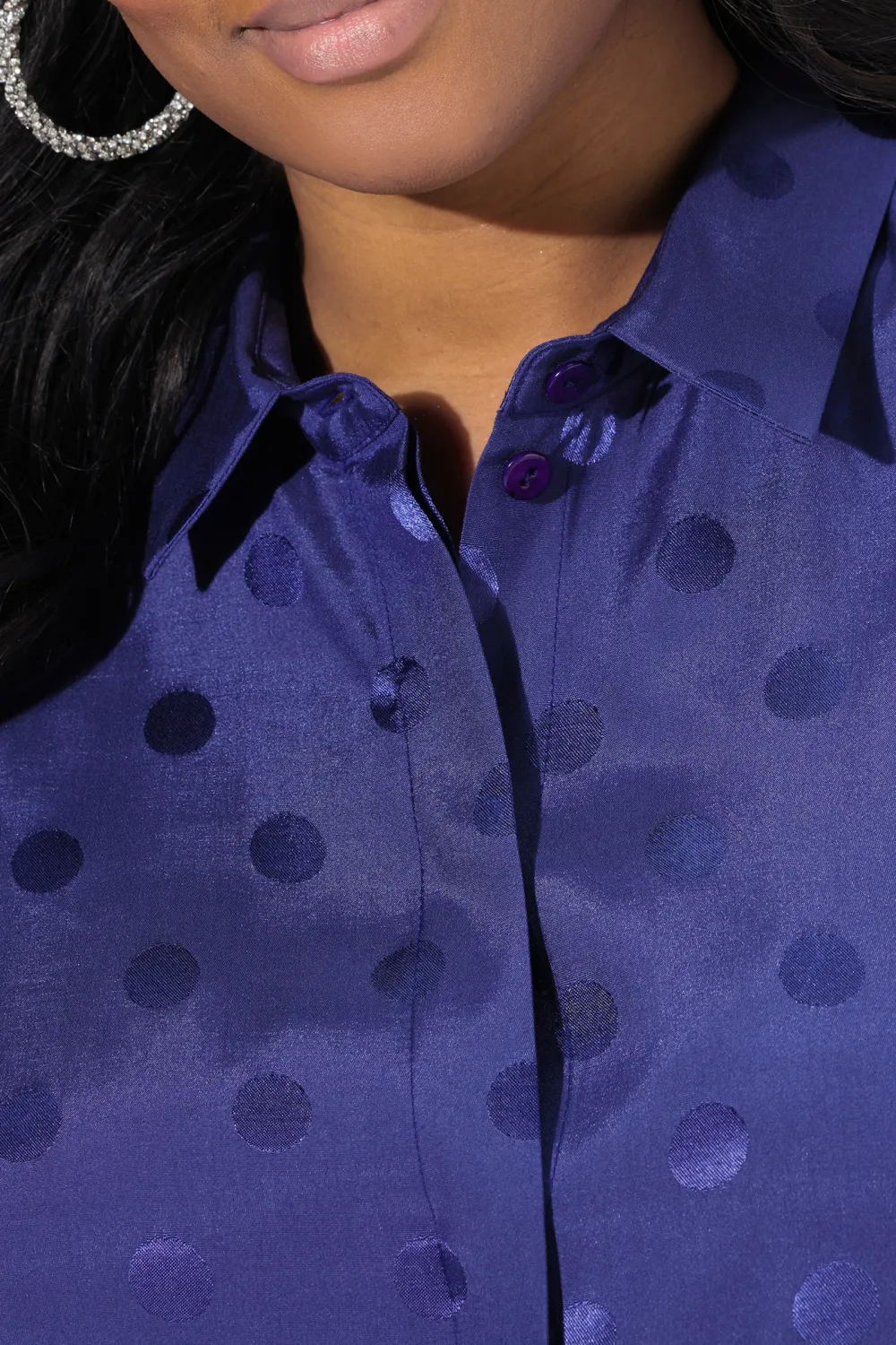 Hidden Button Placket Shirt