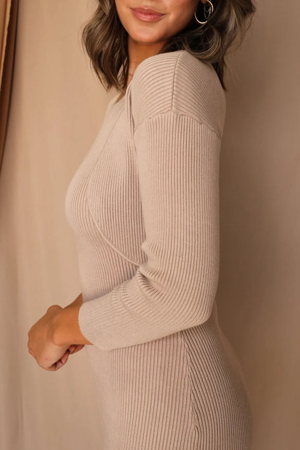 Ribbed Long Sleeve Cropped Cardigan