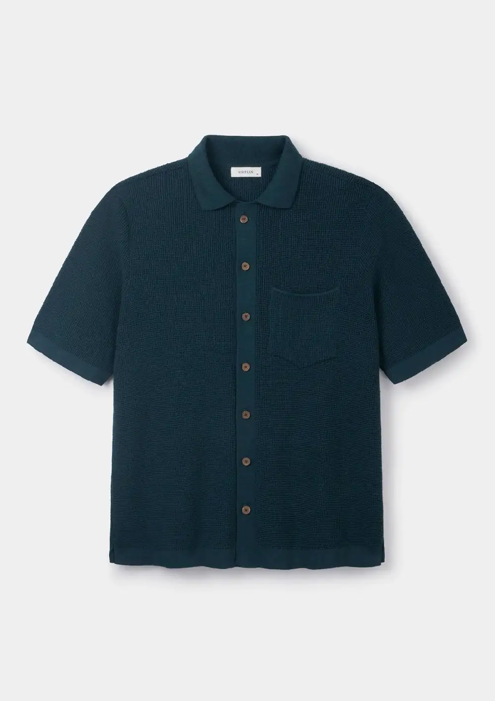 Teal Waffle Knit Polo