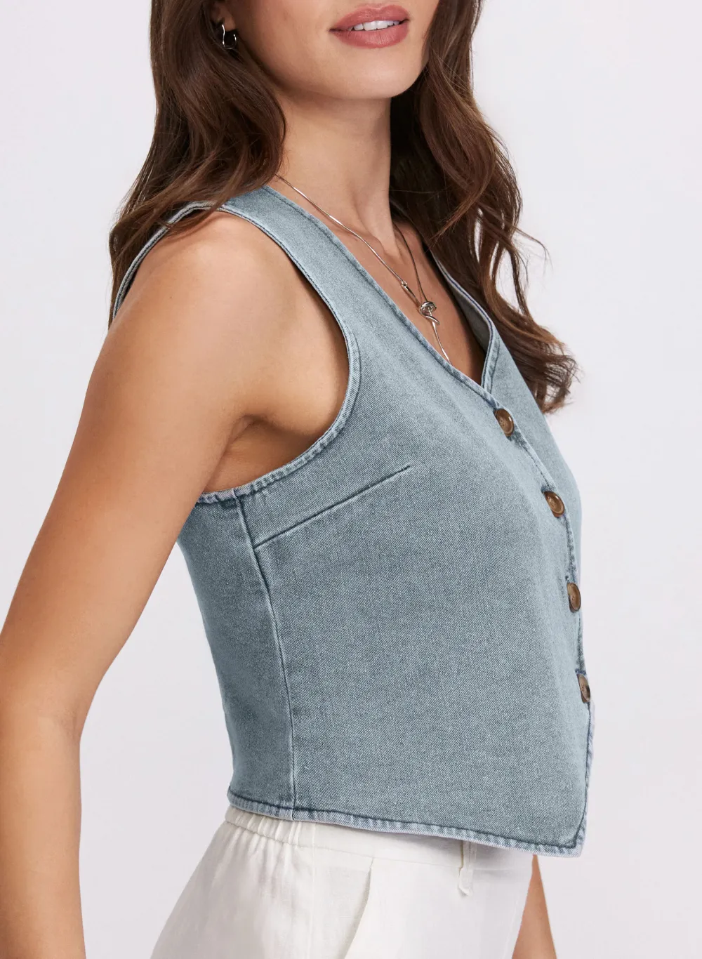 Casual Denim Button Vest