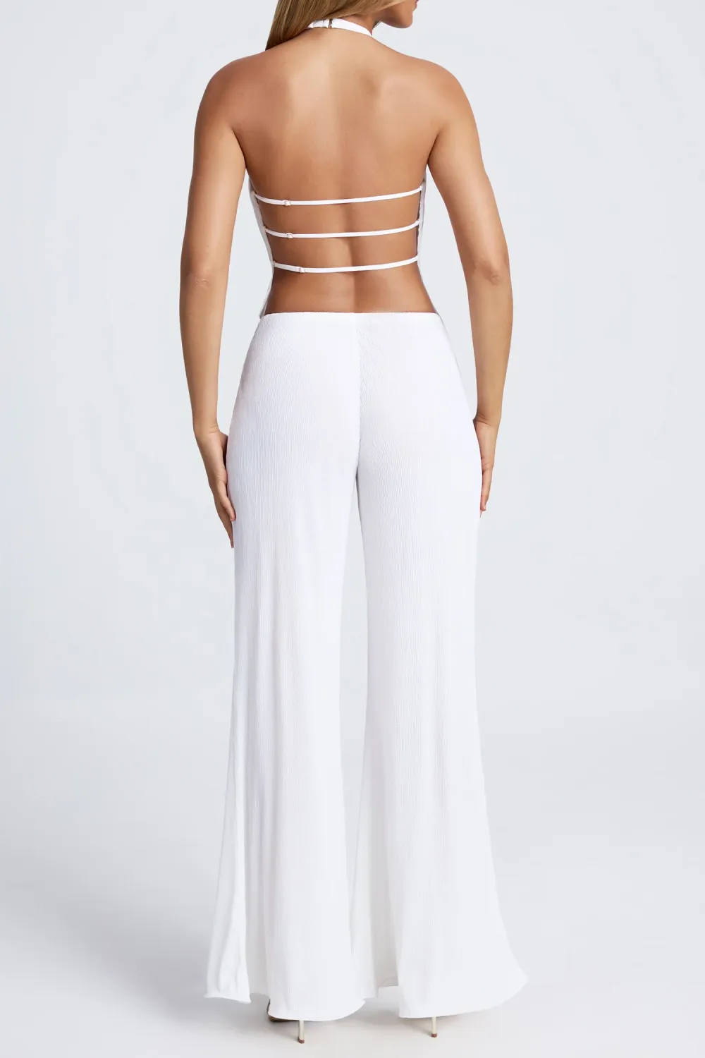 Lightweight High Waist Solid Color Basic Women's Trousers