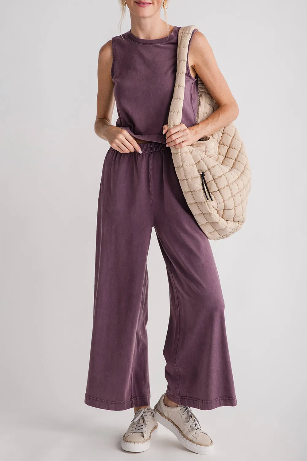 Z Supply Scout Jersey Flare Pocket Pant - cocoa berry