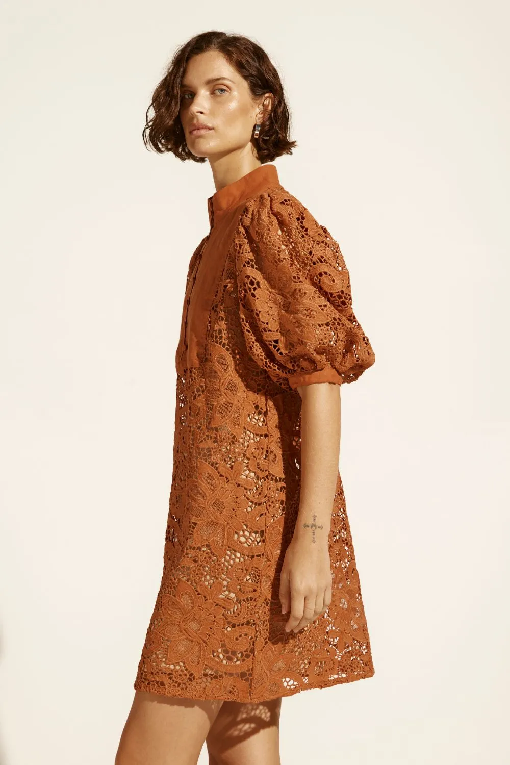 limbo dress - toffee lace