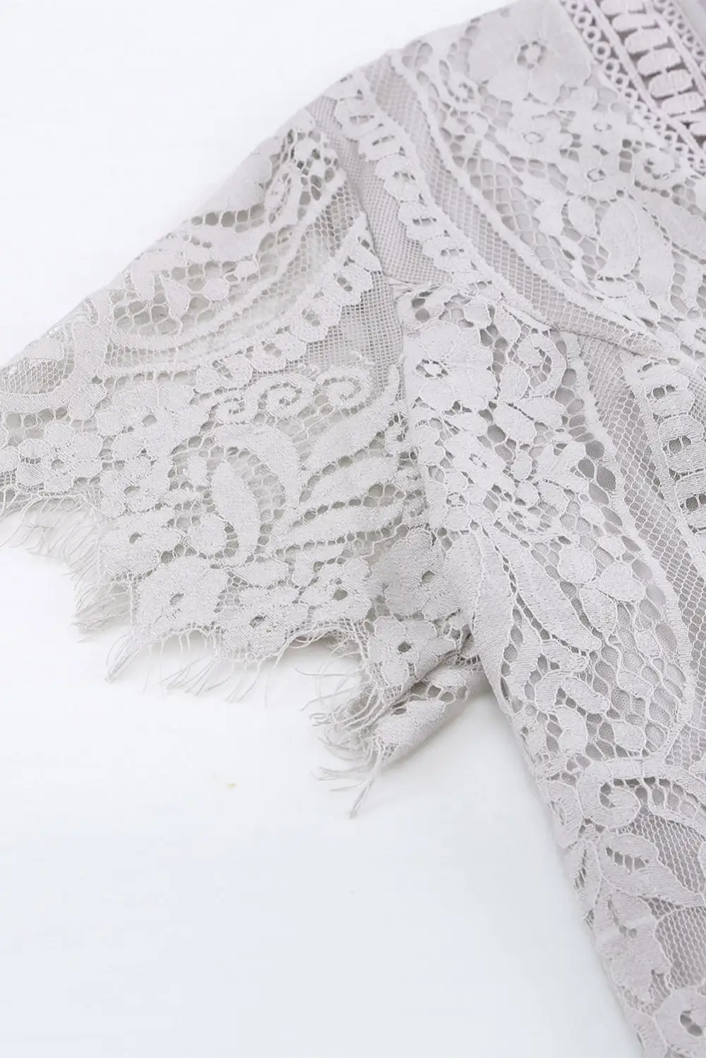 V-Neck Lace Maxi Dress