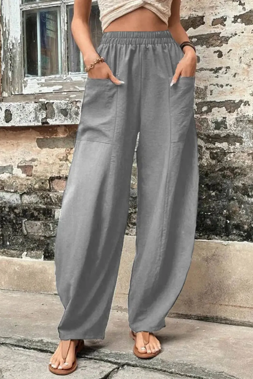Pocketed Harem Everyday Pants