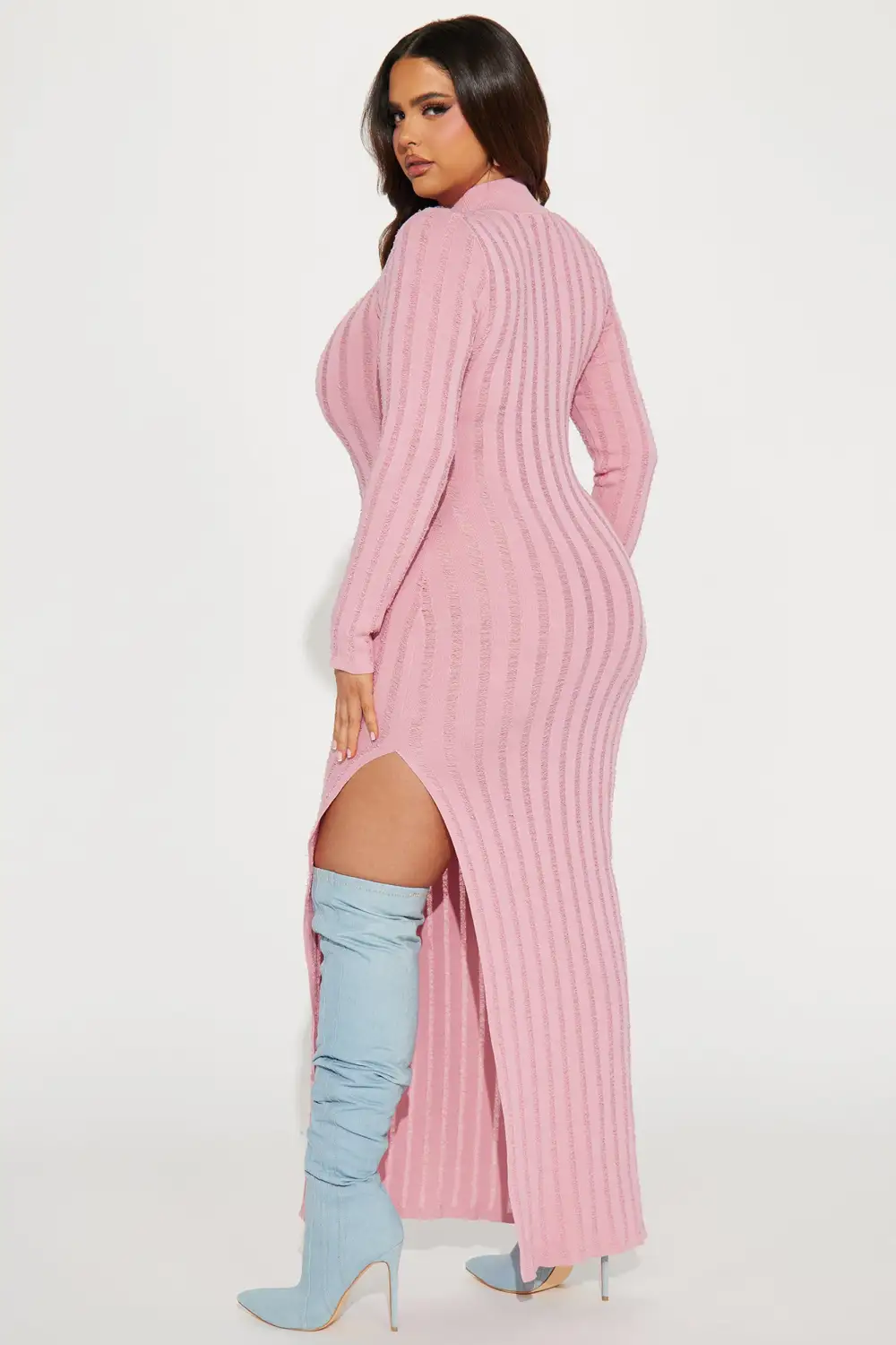 Kayla Sweater Maxi Dress - Mauve