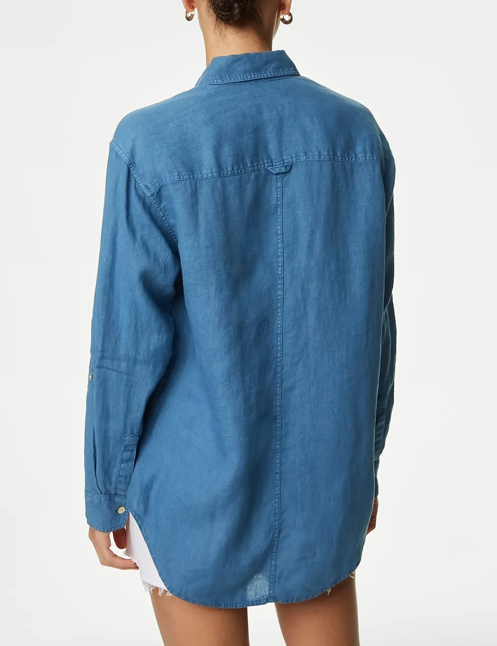 Pure Linen Relaxed Utility Shirt