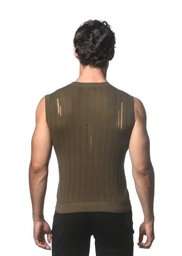 Tonal Textured Knit Tank Top