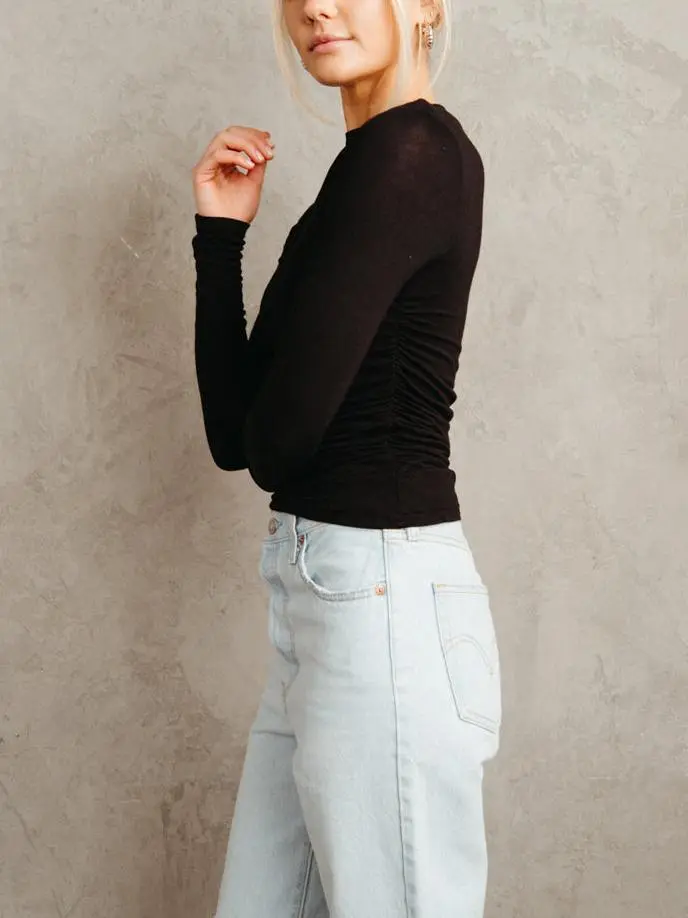 Ruched Long Sleeve Top