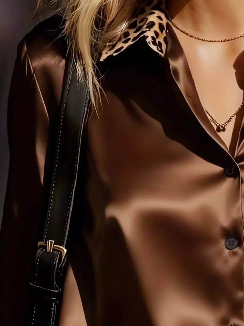 Studio Leopard Button Up Button Up Shirt