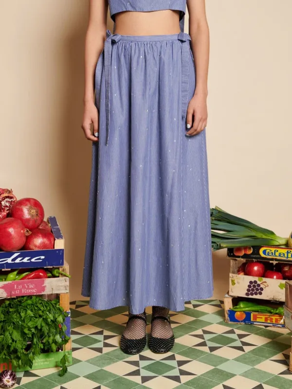 Stripe Midi Skirt