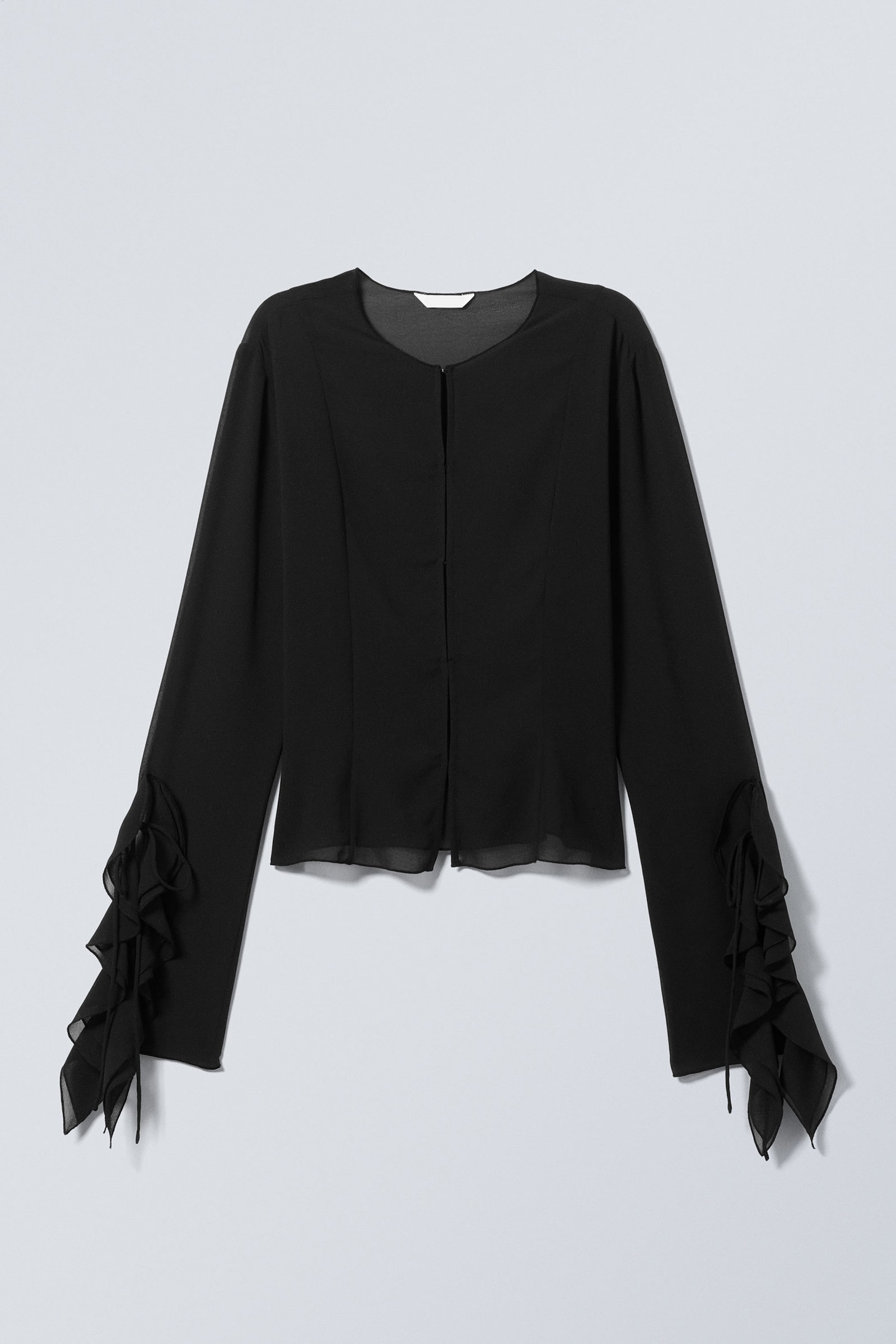 Ruffle Round Neck Blouse
