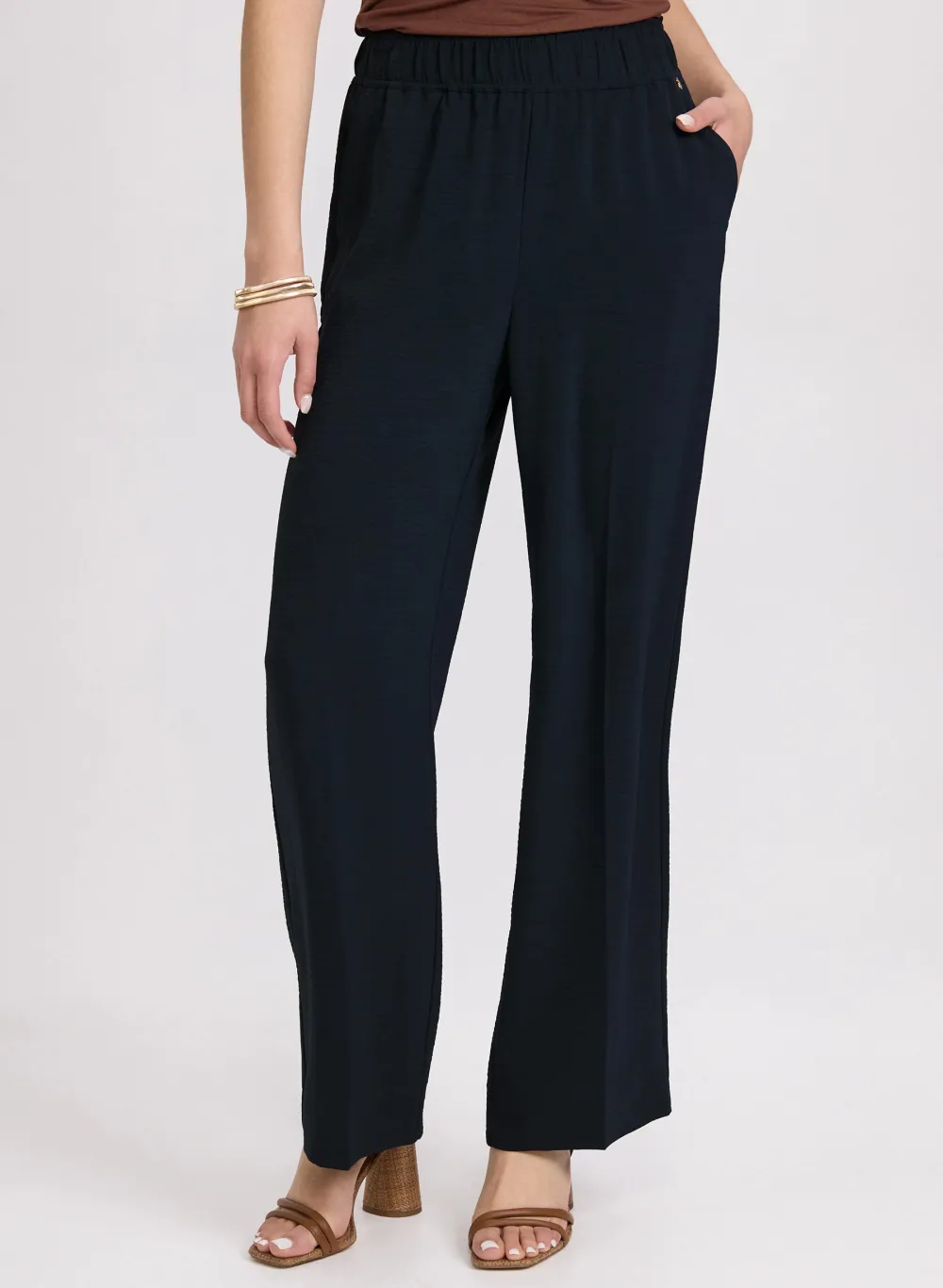 Pleated Casual Wide-Leg Pants