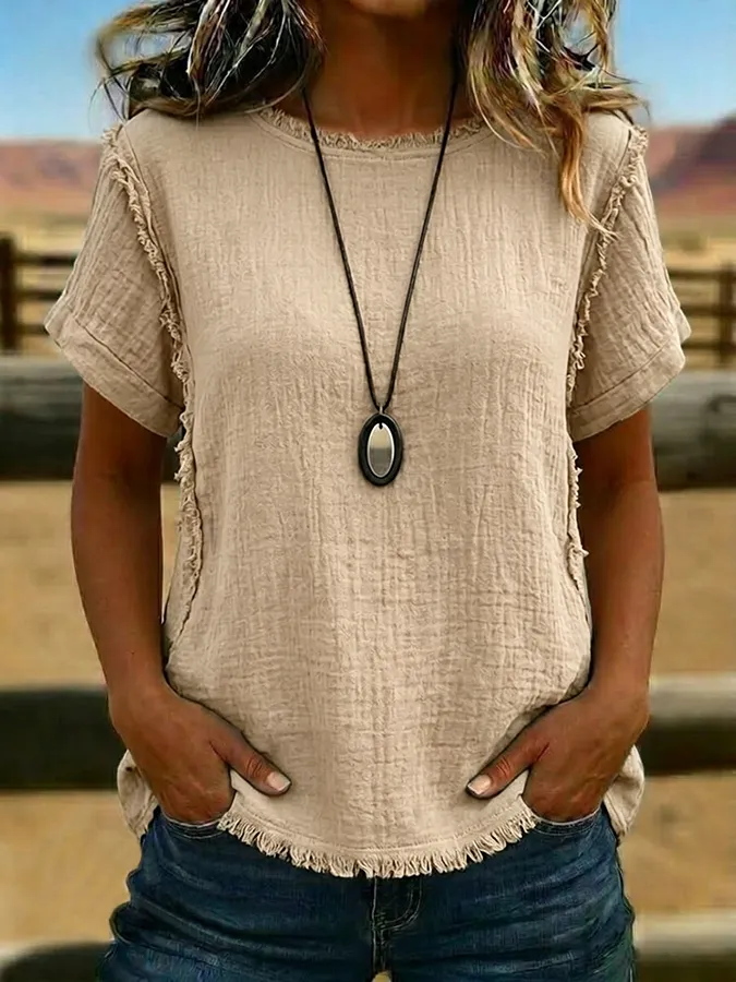 Women's Vintage Patchwork Casual Shirt