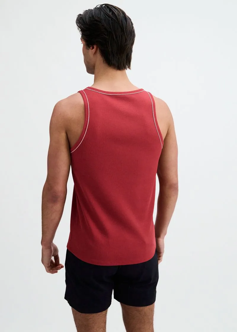Smooth Ribbed Stretch Tank Top