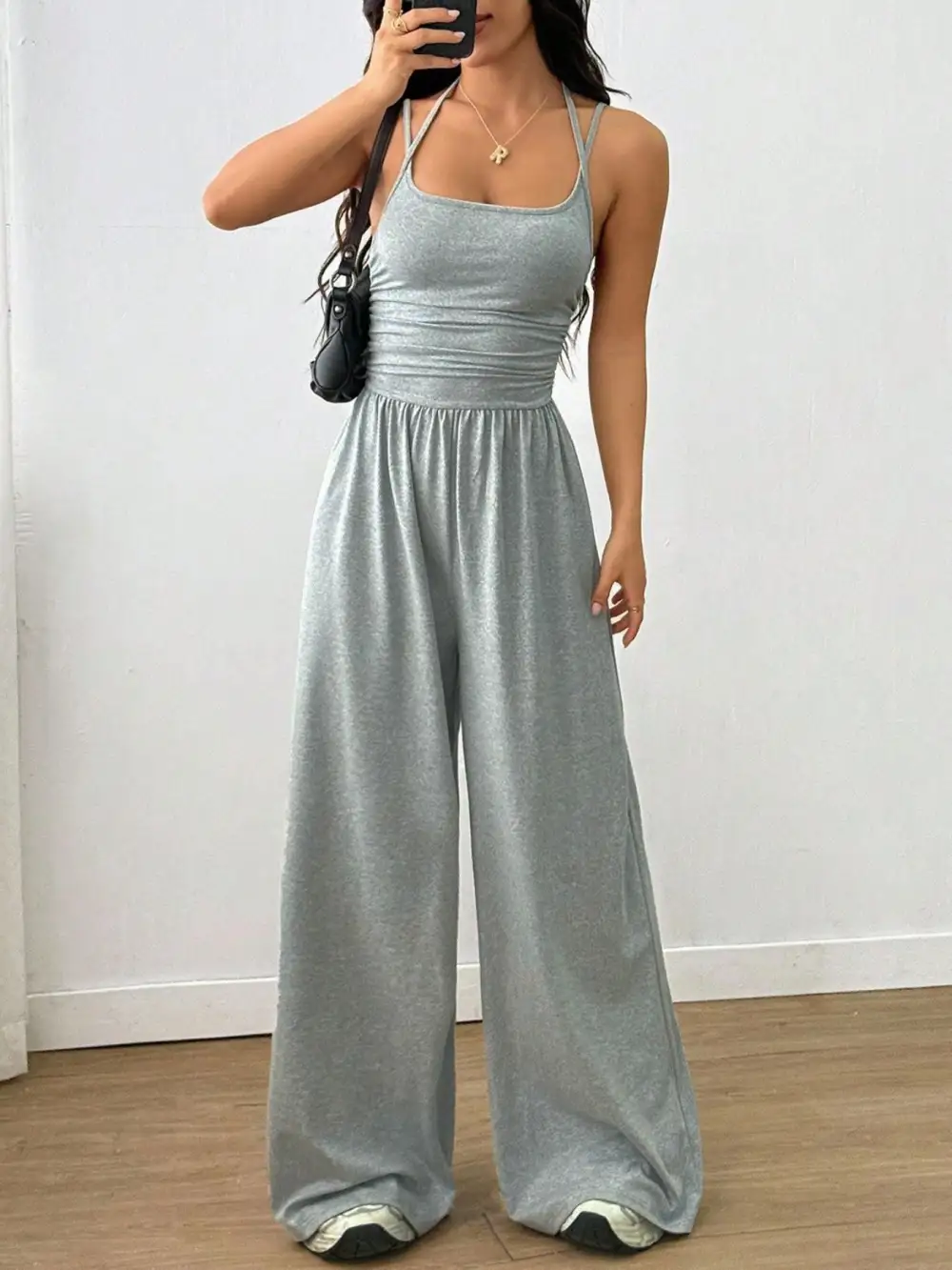 Sleeveless Casual Wide Leg Jumpsuit