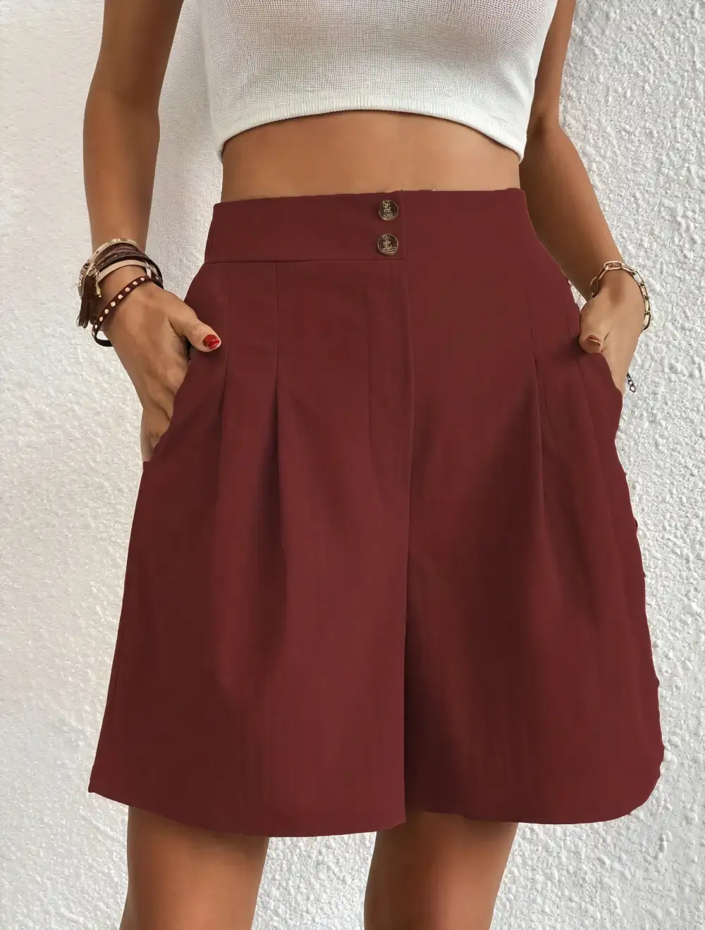 High Waisted Cargo Shorts
