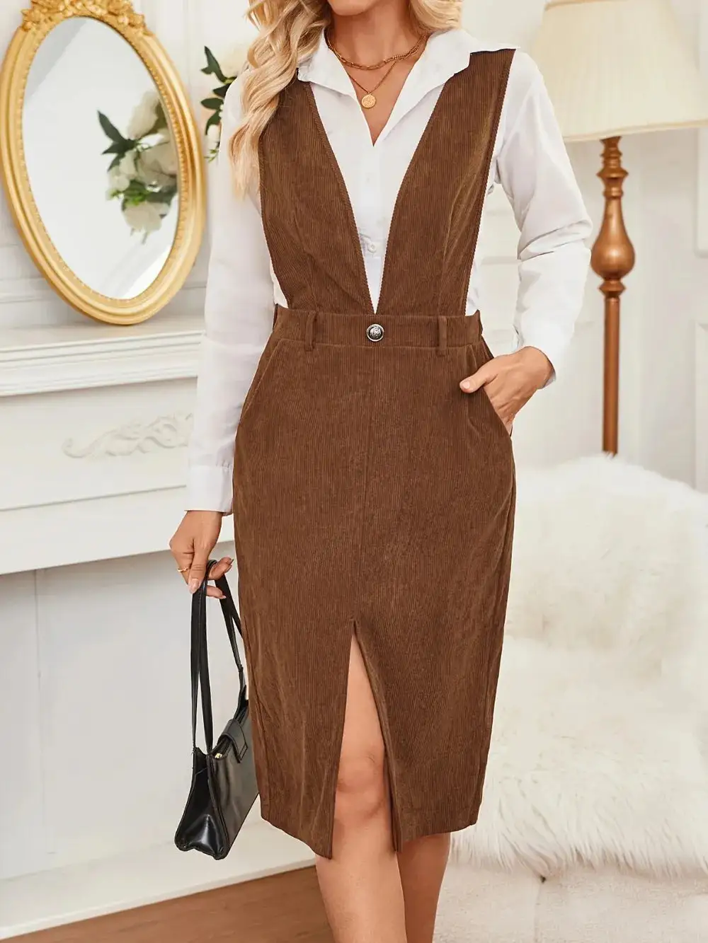 Pocket Detail A-Line Dress