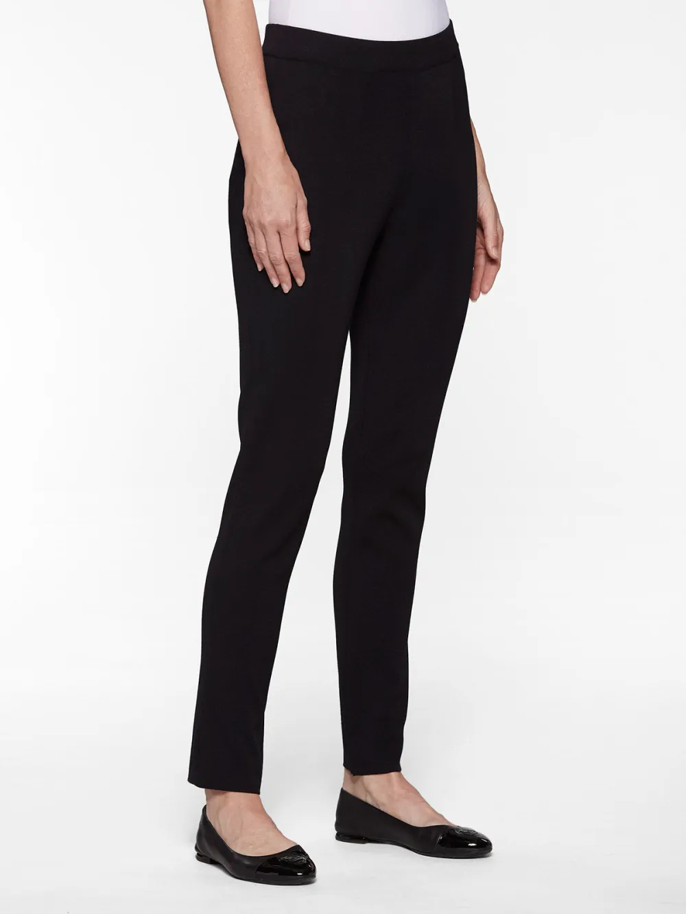 Solid Color Mid Waist Pants