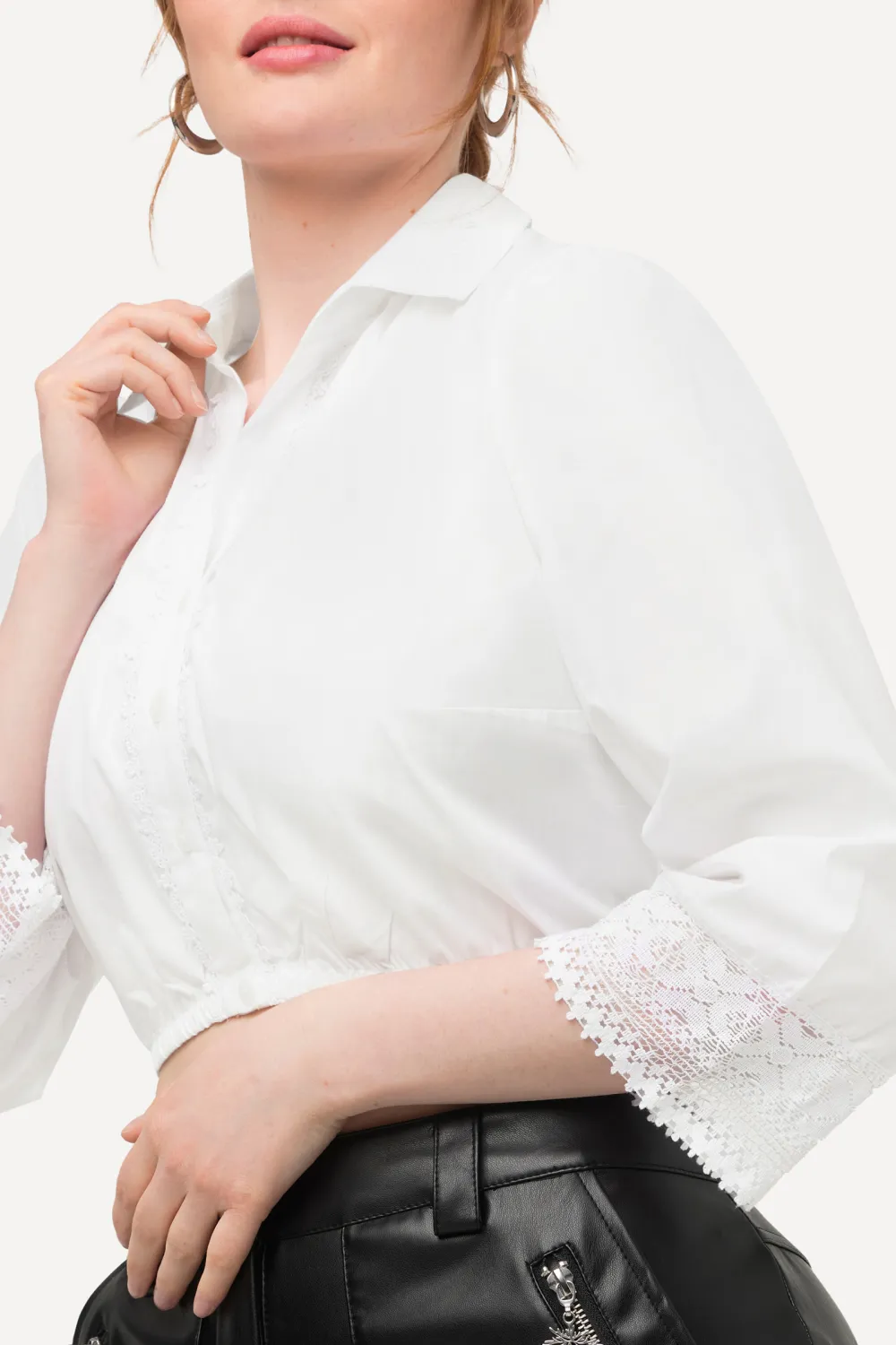 Short Lace Cuff Shirt