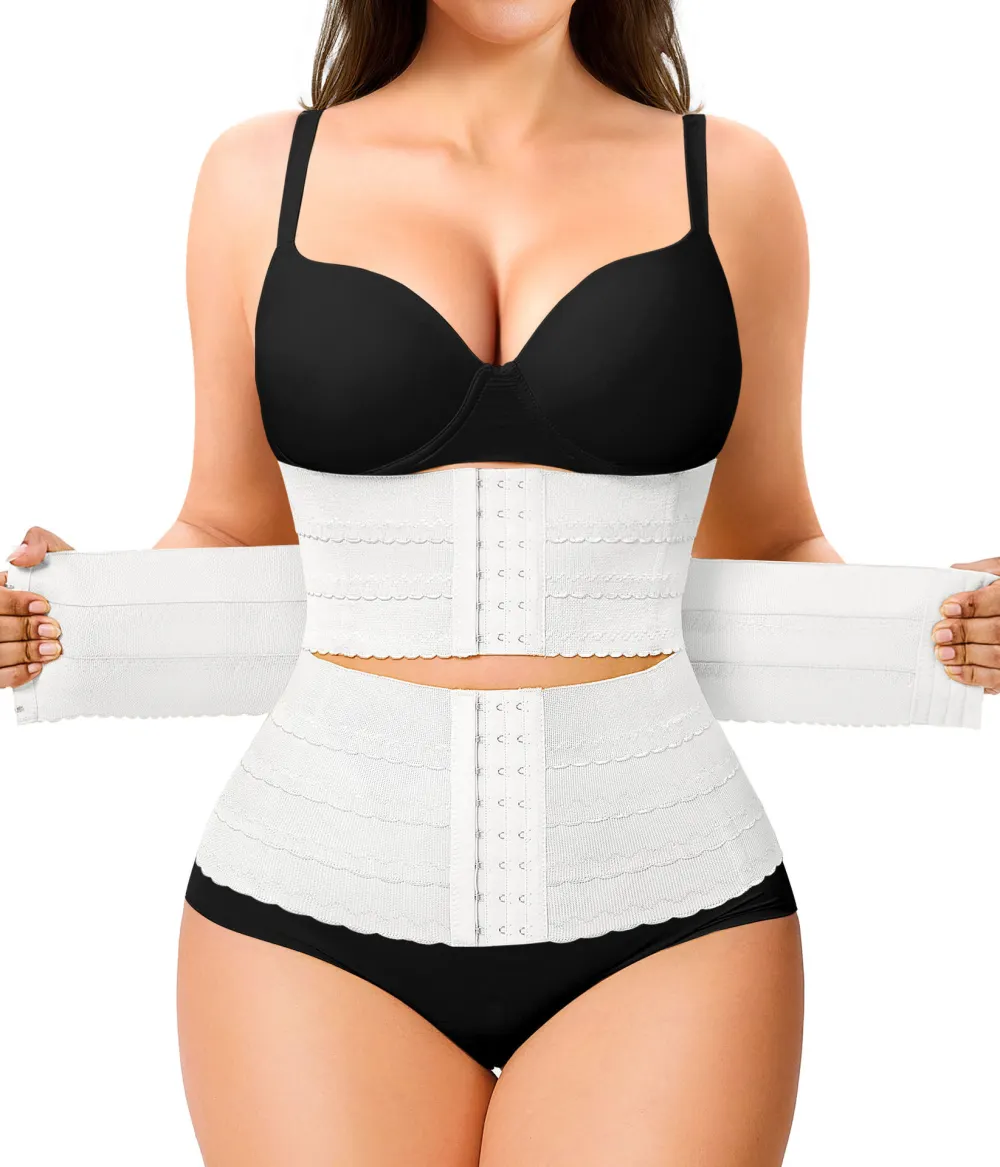 Women's Waist Trainer Belt Multi-Layer Hook-and-Eye Adjustable Waist Cincher Tummy Control Slimming Body Shaper
