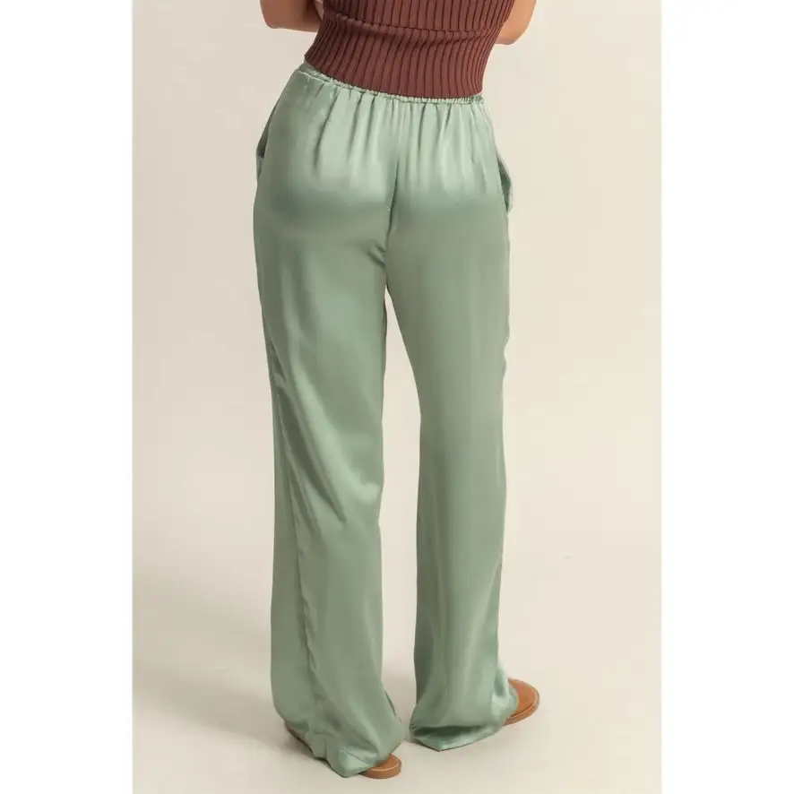 Roomy Drawstring Flowy Casual Pants
