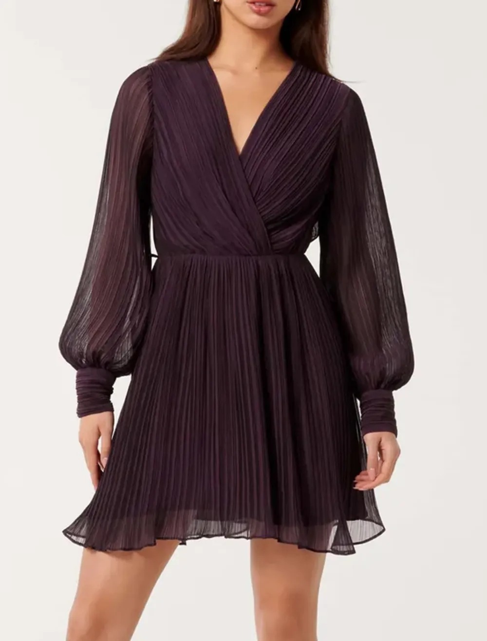 Pleated Mini Dress