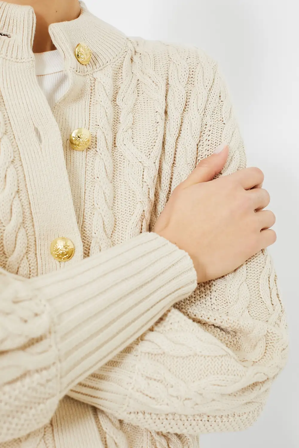 Sandstone Cotton Colette Cardigan