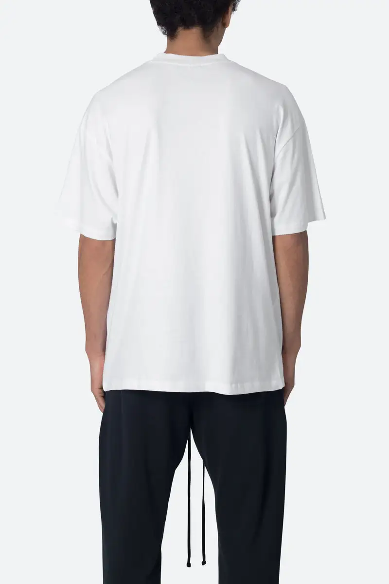 CRISP WHITE OVERSIZED CREW-NECK T-SHIRT