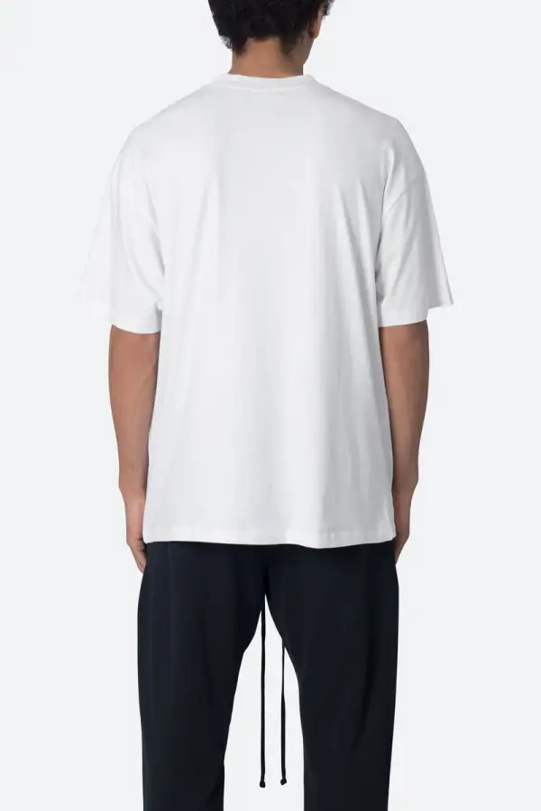 CRISP WHITE OVERSIZED CREW-NECK T-SHIRT