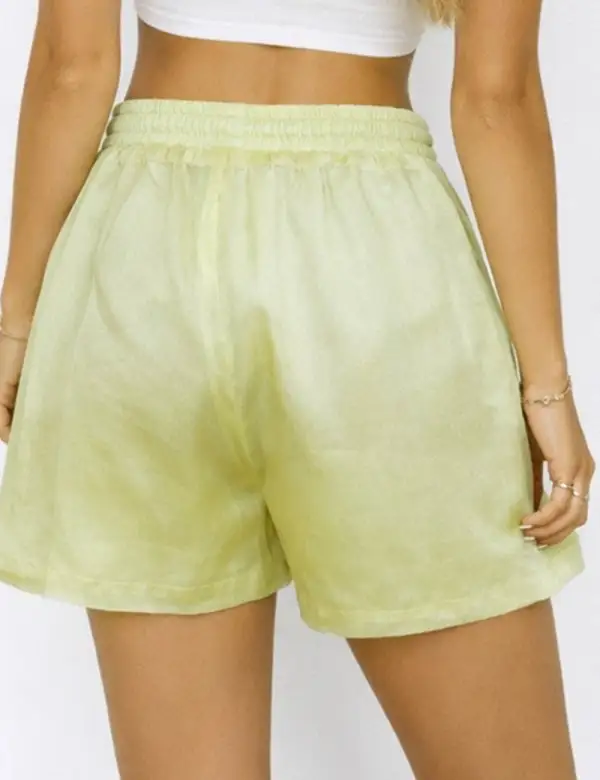 Drawstring Wide Leg Casual Shorts