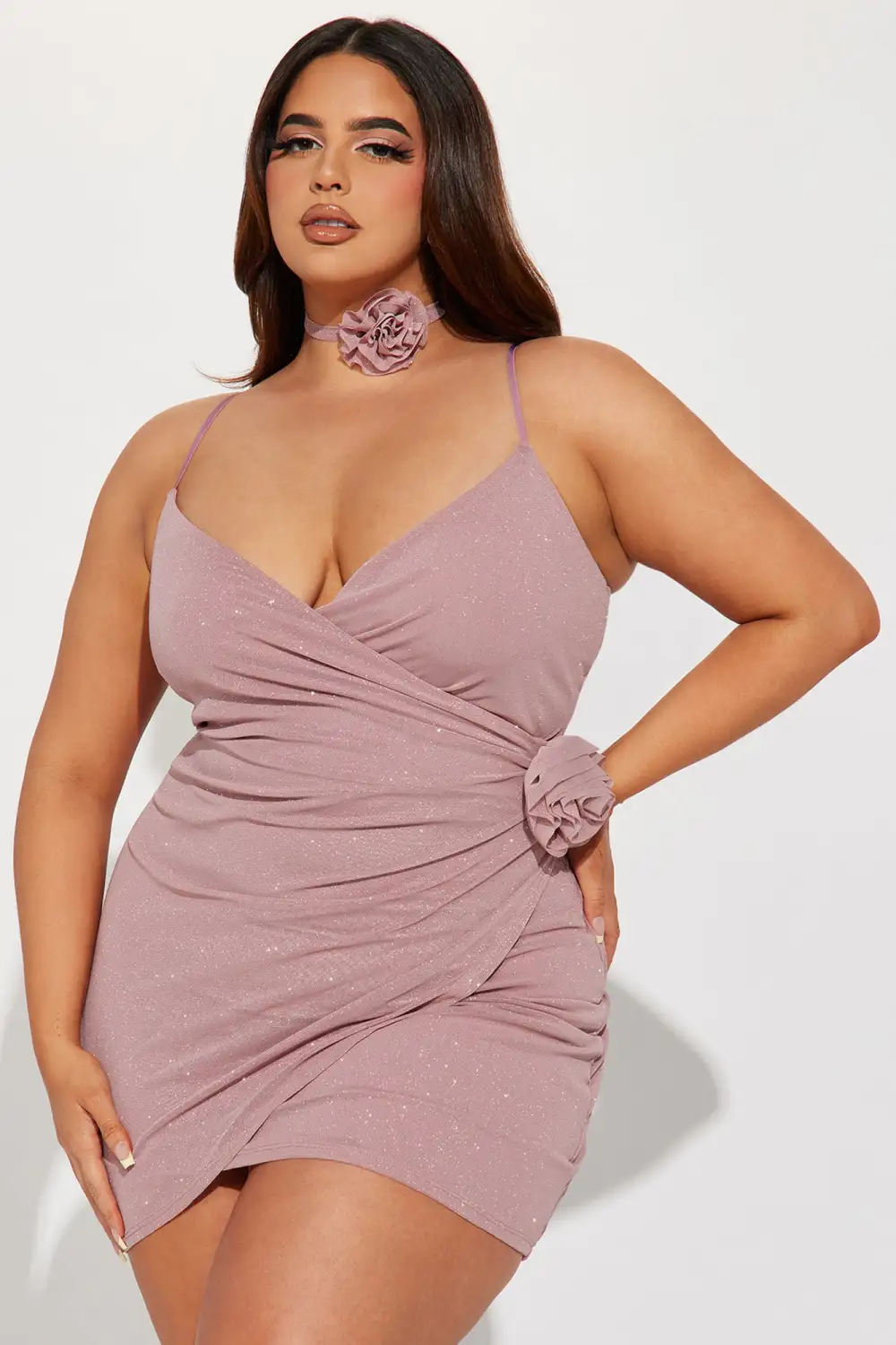Rosalinda Mini Dress - Mauve