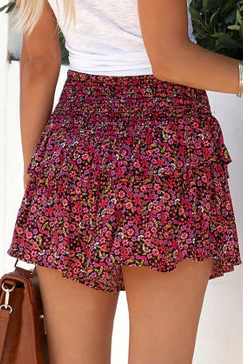 Streetwise Floral Print High Waist Skirt